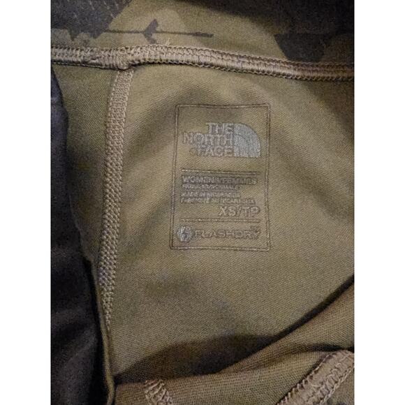 The North Face FlashDry Camo Leggings Women’s XS Green Black Active Yoga Pants - Picture 4 of 5